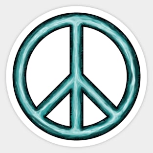 Serene Blue Peace Sign Sticker